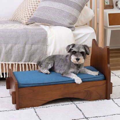 ペットベッド 小型犬用 猫用 ブラウン 幅75 奥行40 高さ40 SH18cm 天然木 ペット家具