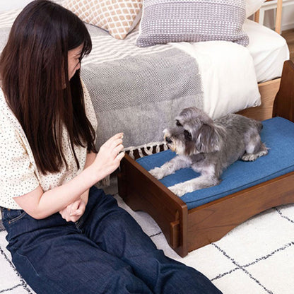 ペットベッド 小型犬用 猫用 ブラウン 幅75 奥行40 高さ40 SH18cm 天然木 ペット家具